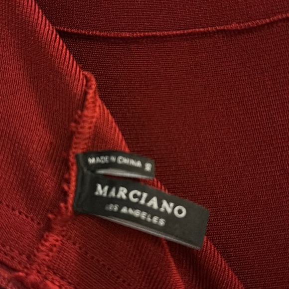 Marciano off the shoulder red dress